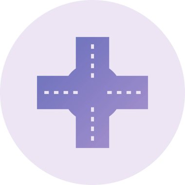 road sign. trendy flat color design icon template for web mobile apps 