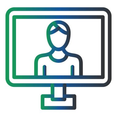 kullanıcı. Web simgesi basit illüstrasyon