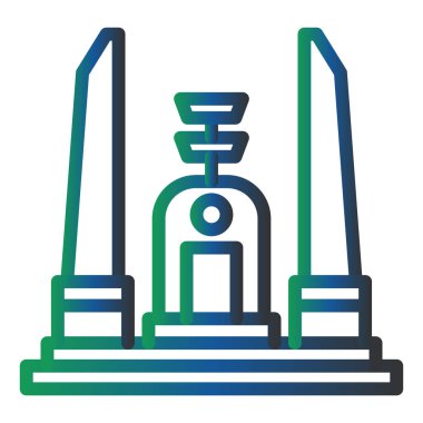 vector illustration of modern  Democracy Monument  icon