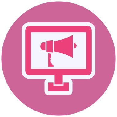 Konuşmacı. Web simgesi basit illüstrasyon