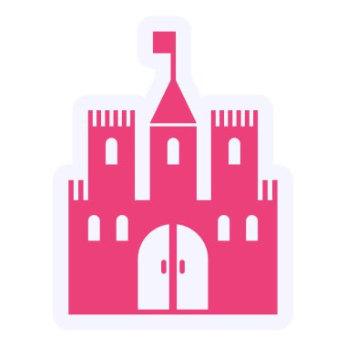 Şato. Web simgesi basit illüstrasyon