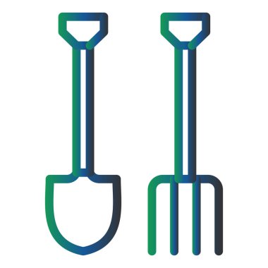 Bahçe araçları ikon vektör illüstrasyonu