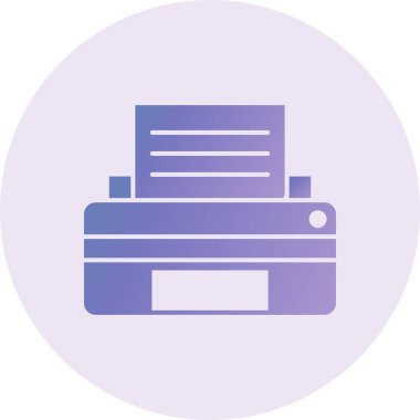 vector illustration of printer. seo modern and office sign