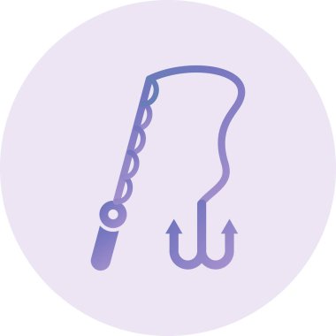 Balıkçılık simgesinin vektör illüstrasyonu