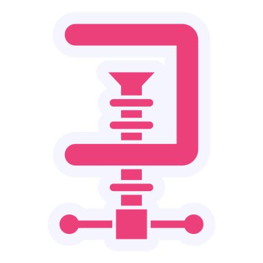 Vise Vektör Şekil Simgesi Tasarımı