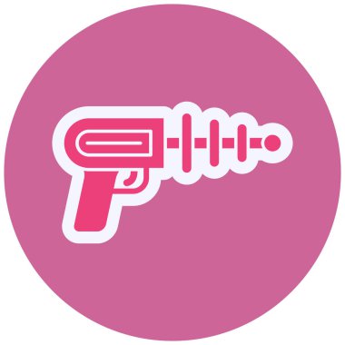 Uzay Silahı Vektörü Şekil Simgesi Tasarımı