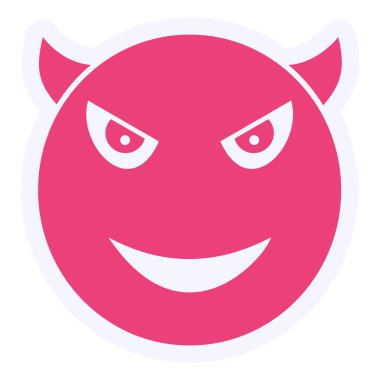 Devil face expression. simple design