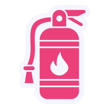 Yangın söndürme ikonu. Web için gaz hidrantı vektör simgelerinin özet çizimi