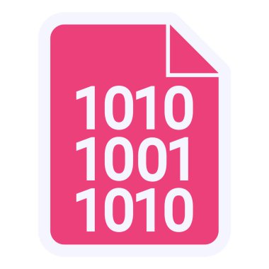 İkili kod simgesinin vektör illüstrasyonu