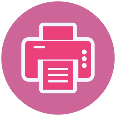 vector illustration of printer. seo modern and office sign