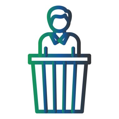 Eyewitness color icon. vector illustration