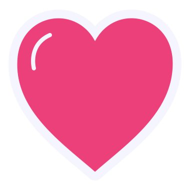 Kalp. Web simgesi basit illüstrasyon 