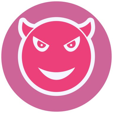 Devil face expression. simple design