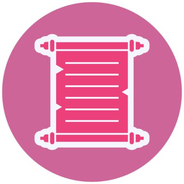 Ancient Scroll flat colored icon
