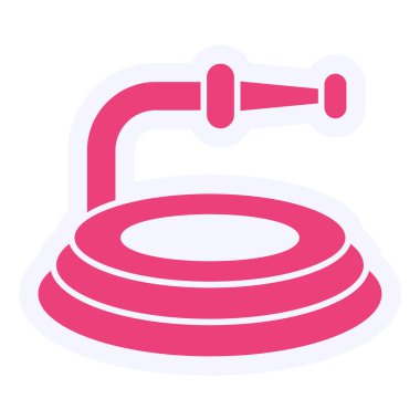 pink water tap icon. isometric of pool shower vector icons for web design isolated on white background