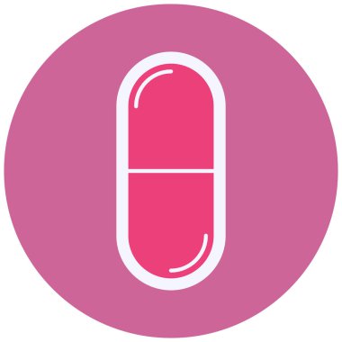 Kapsül Vektör Şekil Simgesi Tasarımı 