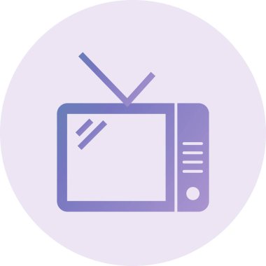 Televizyon simgesinin vektör illüstrasyonu