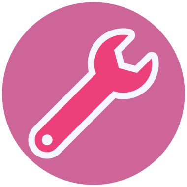 İngiliz anahtarı. Web simgesi basit illüstrasyon