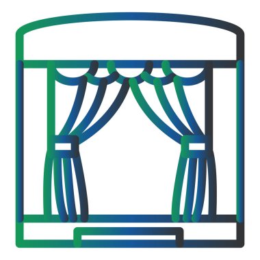 Tiyatro. Web simgesi basit illüstrasyon