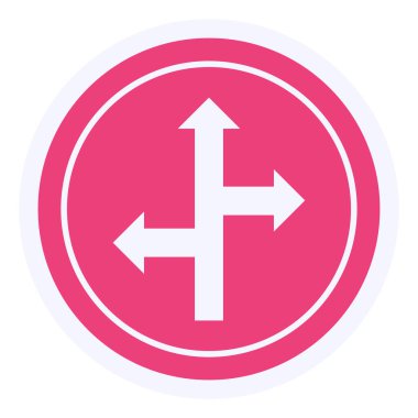 Yol simgesi, vektör illüstrasyonu