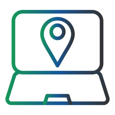 location pin map icon vector isolated illustration