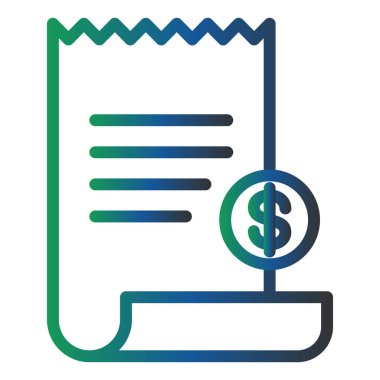 Fatura. Web simgesi basit illüstrasyon