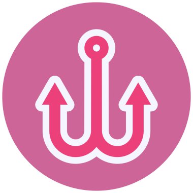 Balık oltası. Basit resimleme 