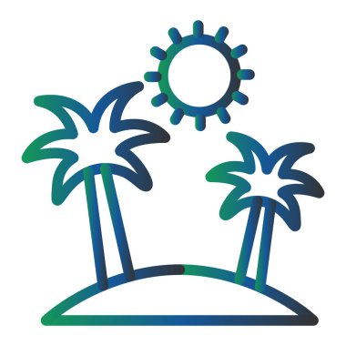 yaz tatili düz vektör simgesi