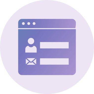 vector illustration of Contact Form modern icon