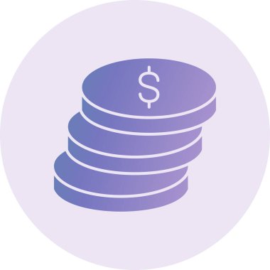 web icon, simple illustration of Coins