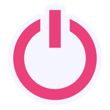 Güç simgesinin vektör illüstrasyonu