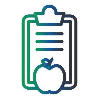 Diyet Planı simgesinin vektör illüstrasyonu