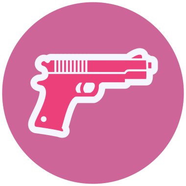 Silah. Web simgesi basit illüstrasyon