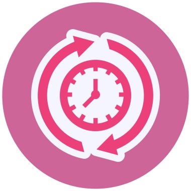 Saat. Web simgesi basit illüstrasyon