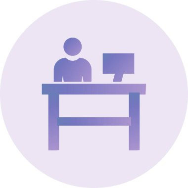 Modern simge vektör illüstrasyonu çalışıyor