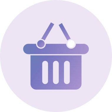shopping basket icon, simple illustration