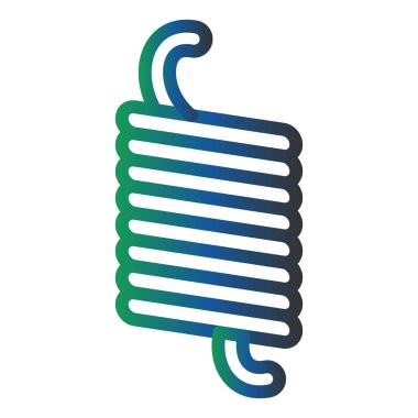 Elastic Spring vector icon. flat style illustration.  