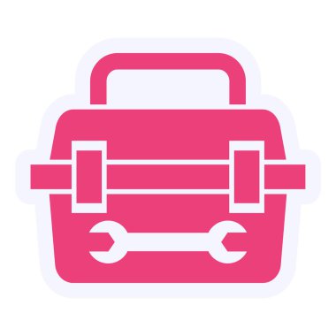 Araç Kutusu Vektör Kabartma Simgesi Tasarımı 