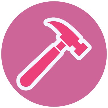 Çekiç. Web simgesi basit illüstrasyon