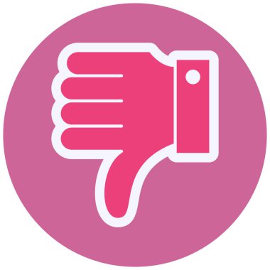 Baş Parmaklıklar Aşağı Vektör Şekil Simgesi Tasarımı