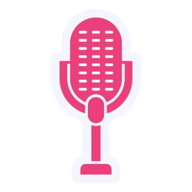 mikrofon simgesi vektör illüstrasyonu