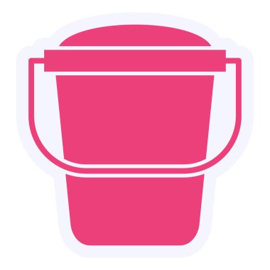web icon, simple illustration of Bucket