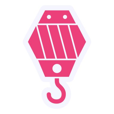 Vinç kancası ikonu. vektör illüstrasyonu 