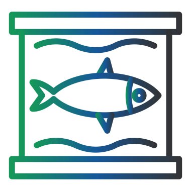 Aquarium fish, icon modern simple illustration 