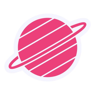 Gezegen. Web simgesi basit illüstrasyon