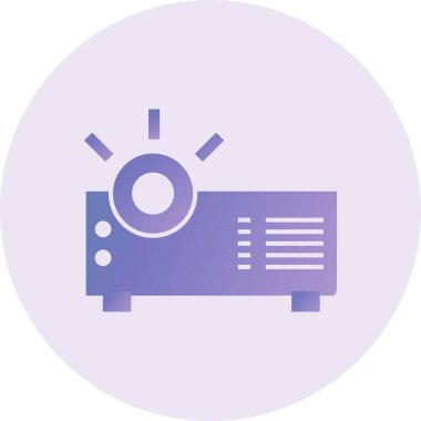 Projektör simgesinin vektör illüstrasyonu