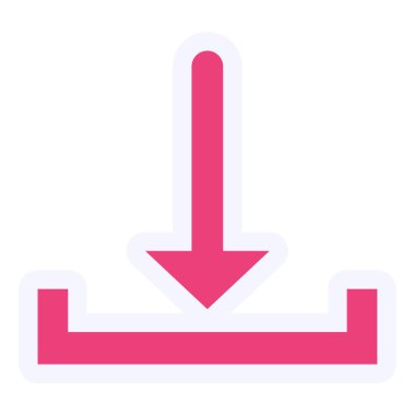 İndirme simgesinin vektör illüstrasyonu