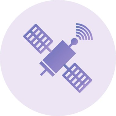 Uydu simgesinin vektör illüstrasyonu