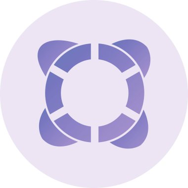 Lifebuoy simgesi, vektör çizimi 