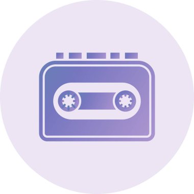 Walkman Vektör Şekil Simgesi Tasarımı 